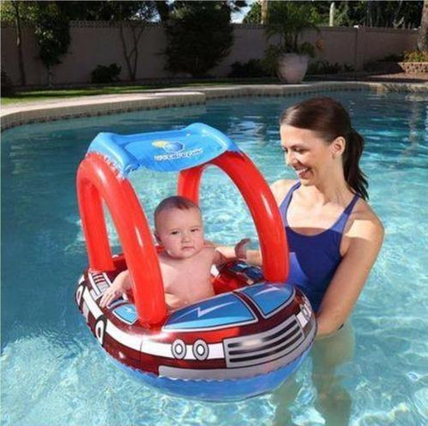 Flotteur pour bébé "Uv Careful" - Pop.ma - Maroc bouée piscine et plage avec protection soleil- Bestway Maroc